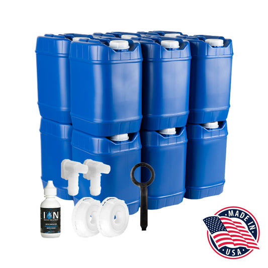 60-Gallon Stackable Water Container Essentials Kit